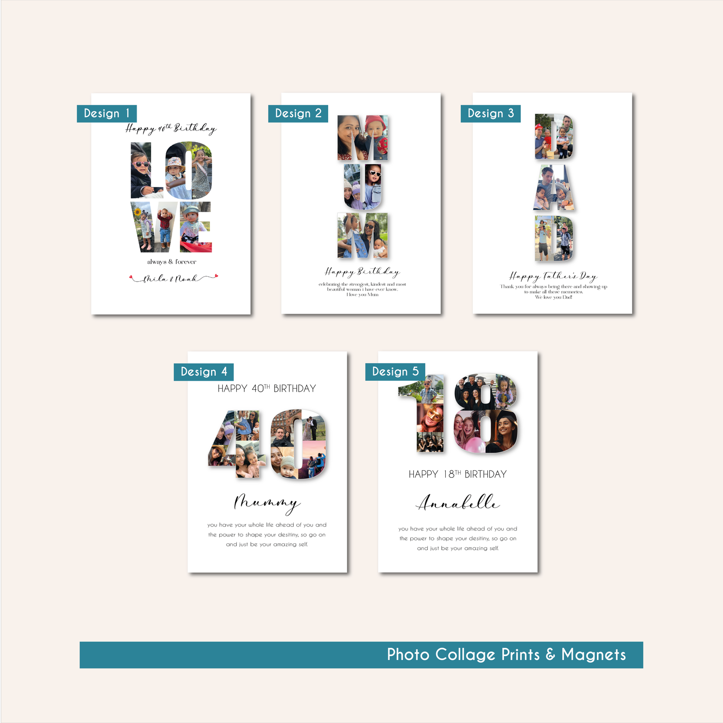 PHOTO COLLAGE PRINTS & MAGNETS