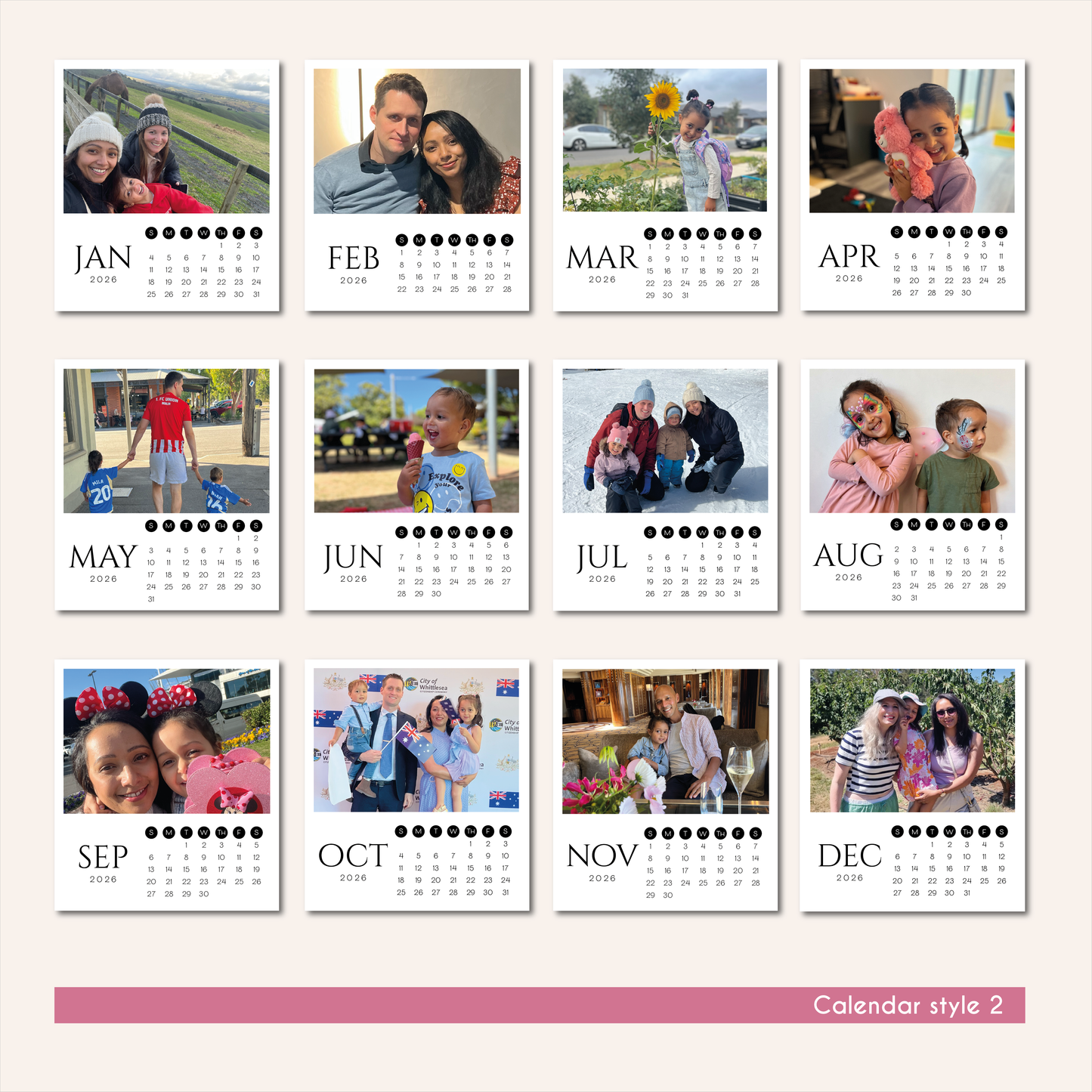 2026 PHOTO CALENDAR MAGNETS