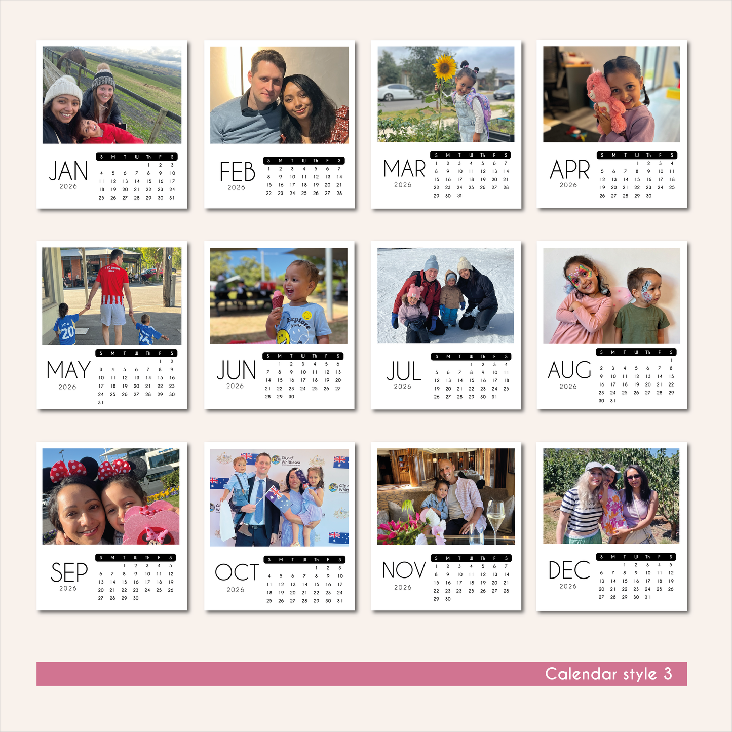 2026 PHOTO CALENDAR MAGNETS